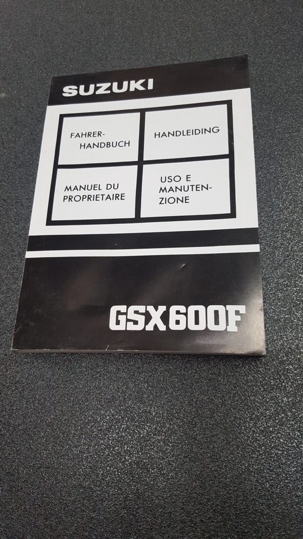 USO E MANUTENZIONE MANUALE SUZUKI GSX 600F GSX600F - 99011-19C55-022