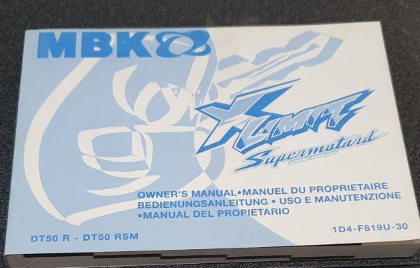 USO E MANUTENZIONE MANUALE YAMAHA MBK DT 50 R / DT 50 RSM - 1D4F819U3000