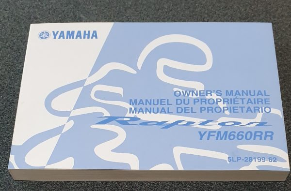 USO E MANUTENZIONE MANUALE (INGLESE,FRANCESE,SPAGNOLO) YAMAHA RAPTOR YFM660RR - 5LP281996200