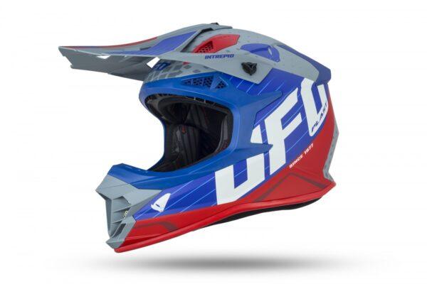 NUOVI ARRIVI!!! CASCO MOTOCROSS UFO INTREPID BLU, GRIGIO, ROSSO - HE146-
