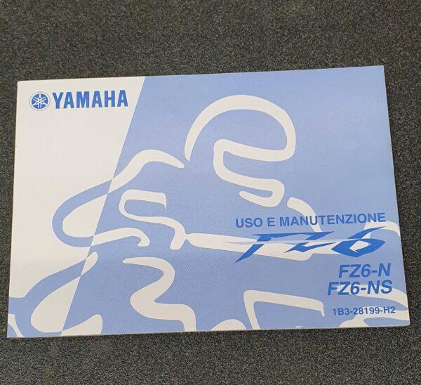 USO E MANUTENZIONE MANUALE YAMAHA PER FZ6 - 1B3-28199-H2