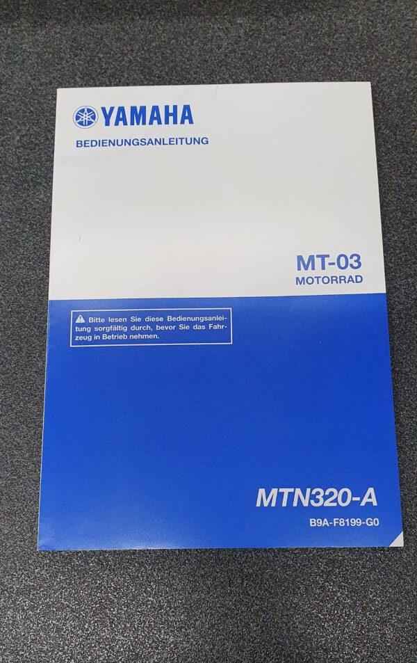 USO E MANUTENZIONE MANUALE YAMAHA PER MT-03 IN TEDESCO - B9A-F8199-G0