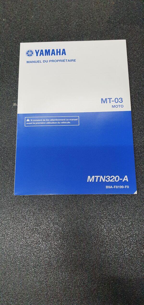 USO E MANUTENZIONE MANUALE YAMAHA PER MT-03 IN FRANCESE - B9A-F8199-F0