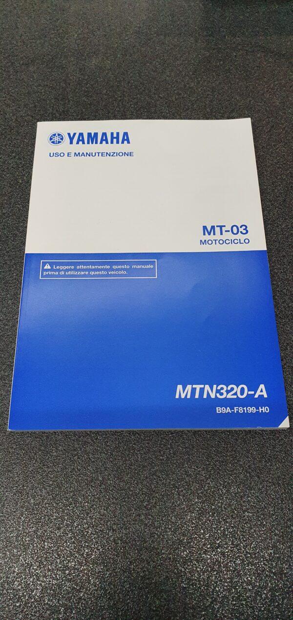 USO E MANUTENZIONE MANUALE YAMAHA PER MT-03 - B9A-F8199-H0