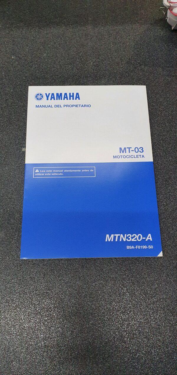 USO E MANUTENZIONE MANUALE YAMAHA PER MT-03 IN SPAGNOLO - B9A-F8199-S0