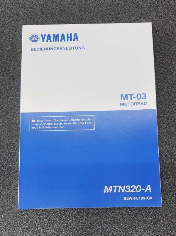 USO E MANUTENZIONE MANUALE YAMAHA PER MT-03 IN TEDESCO - B6W-F8199-G0