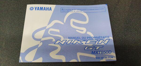 USO E MANUTENZIONE MANUALE YAMAHA PER NIKEN GT 850 - B5B-28199-F0