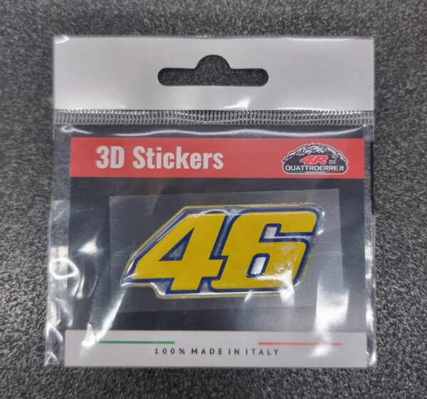 TRIMBOLIMOTO ADESIVO 3D STICKERS "46" QR - 485